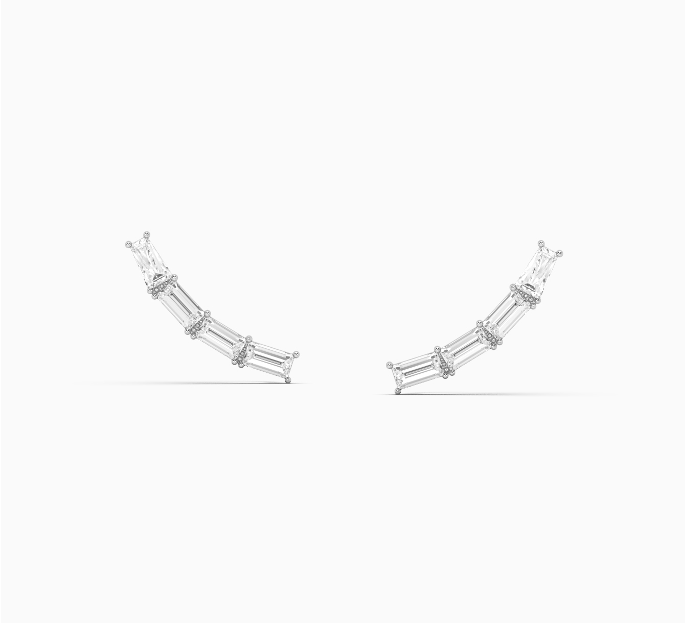 Earrings in white gold with diamonds glow <span>2187</span>