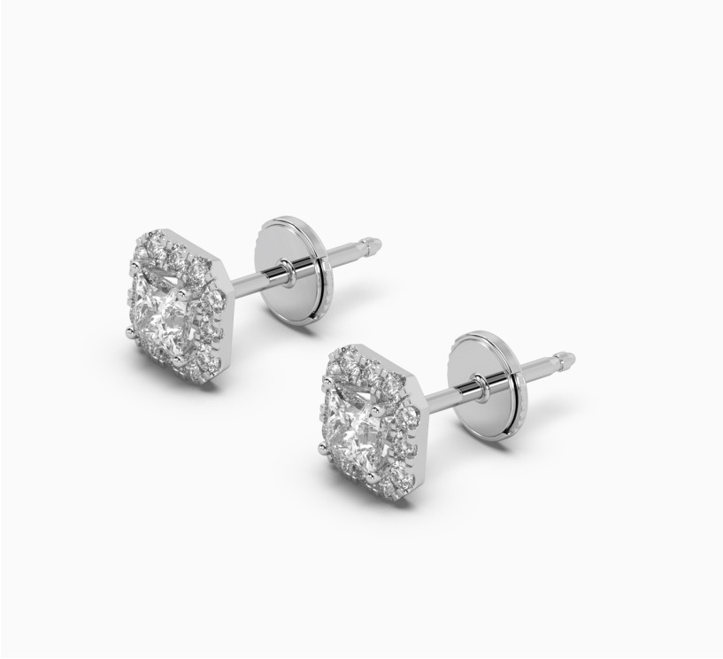 Earrings with diamonds glow 2189