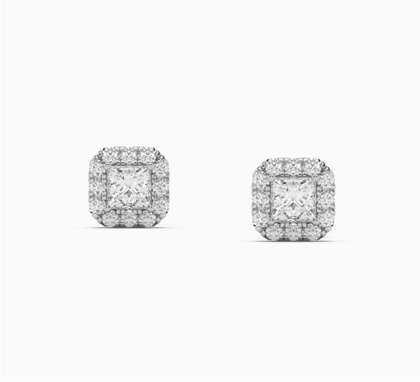 Earrings with diamonds glow 2189