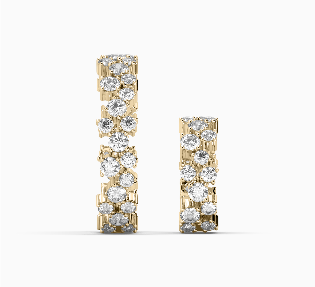 Set of earrings with diamonds sun <span>2204</span>
