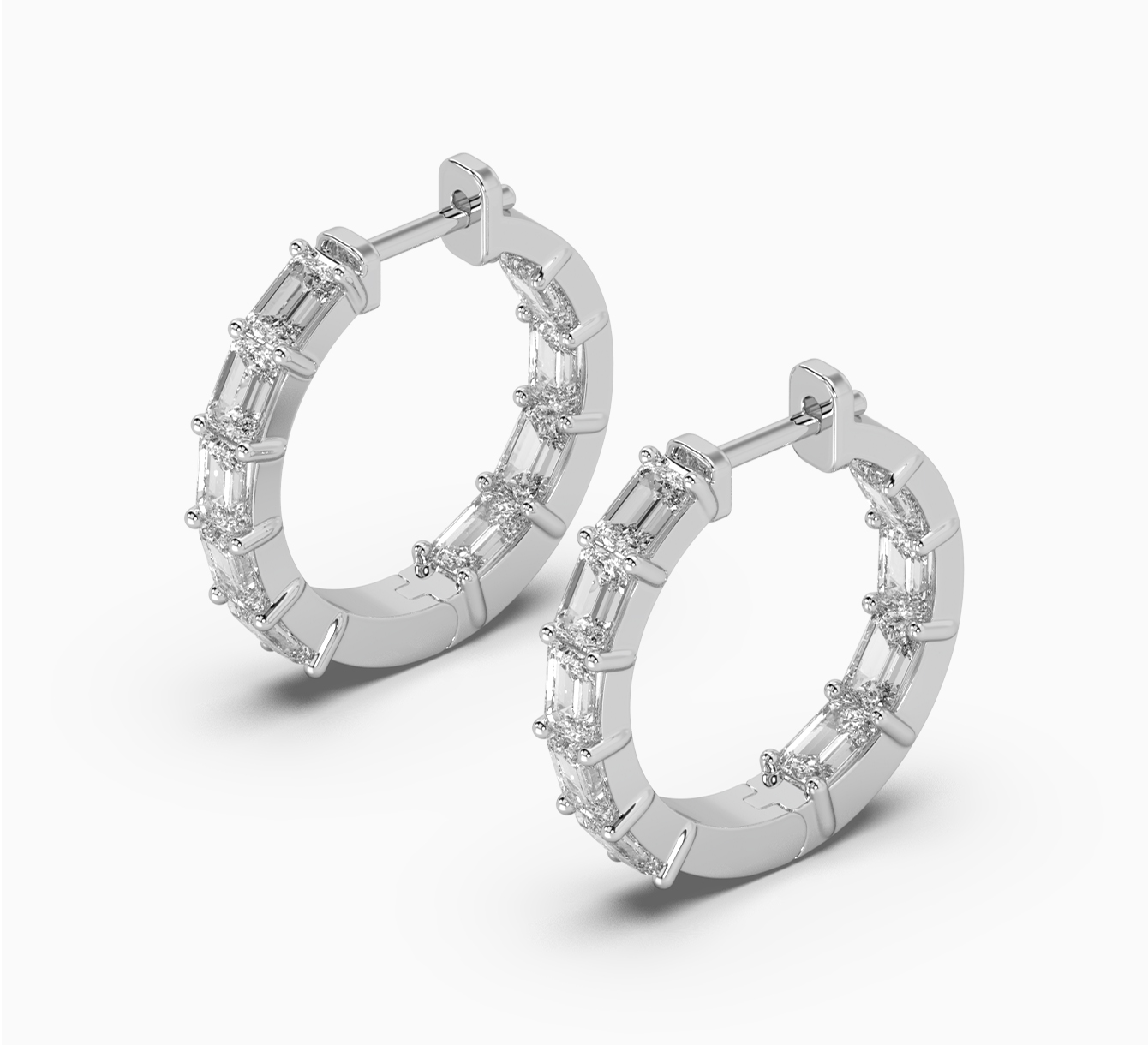 White gold earrings with diamonds glow <span>2220</span>