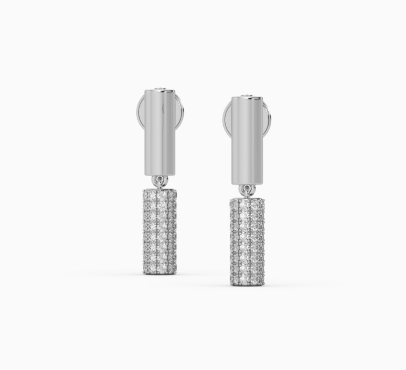 White gold earrings with diamonds Timeless
