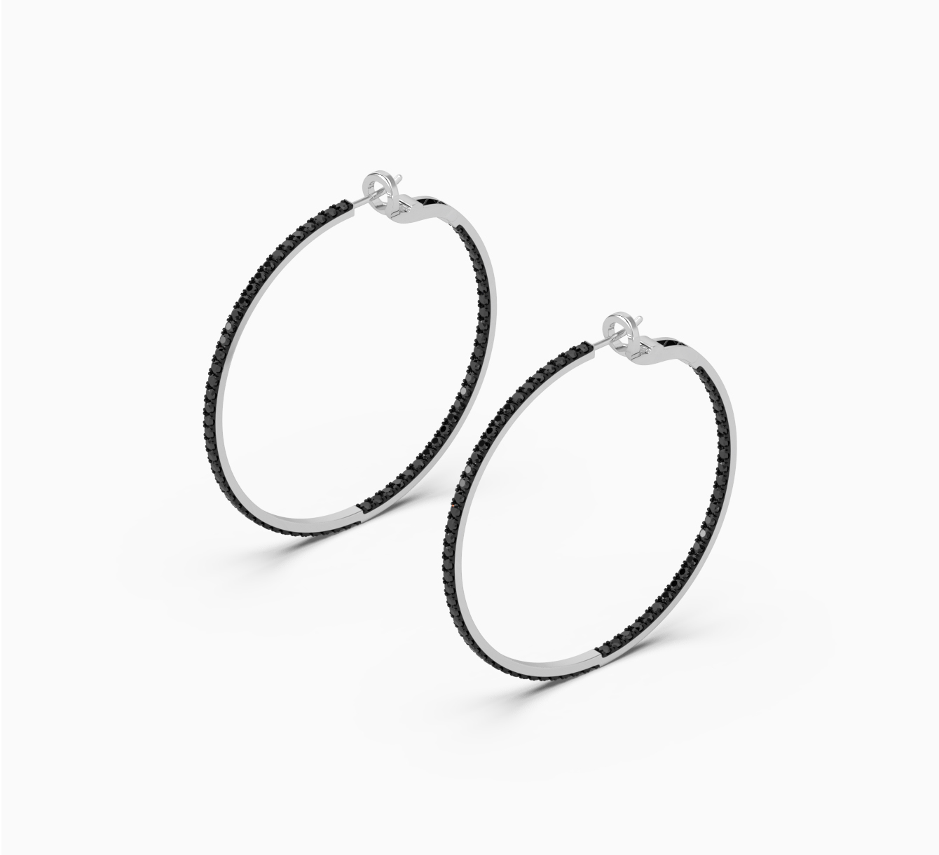 White gold earrings with diamonds Black Swan <span>2237</span>