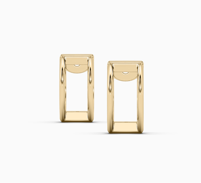 Yellow gold earrings need