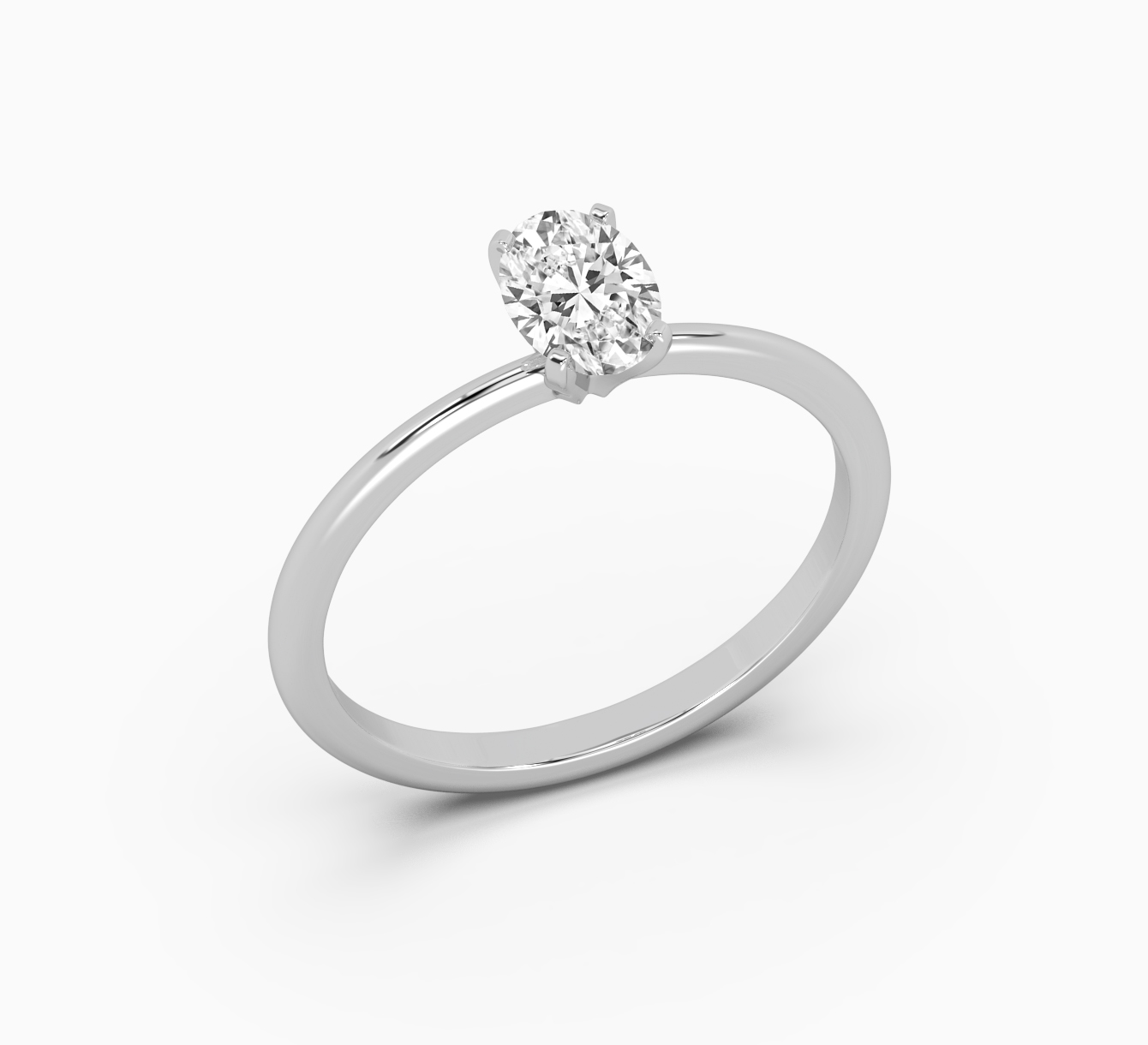 White gold ring with diamond mono <span>1010</span>