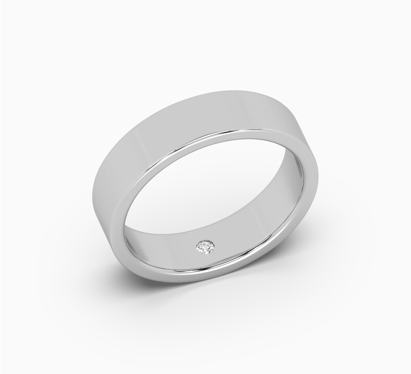 White gold wedding band with diamond bridal <span>2129</span>
