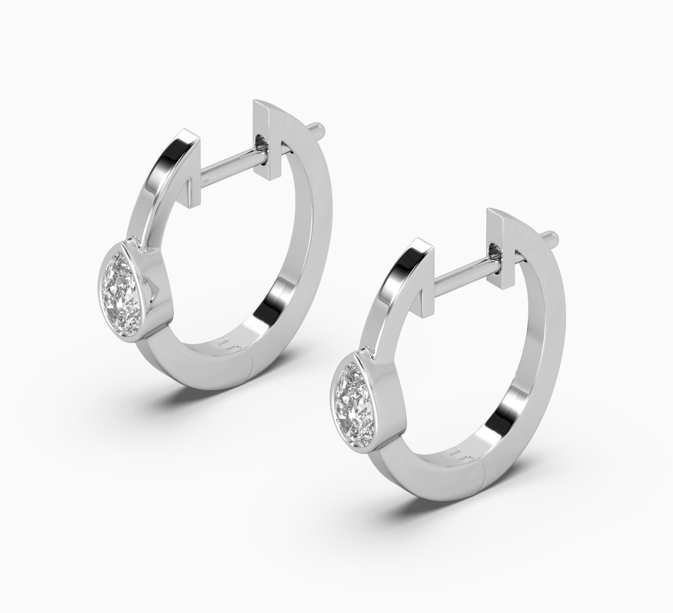 White gold earrings with diamonds bloom <span>2255</span>