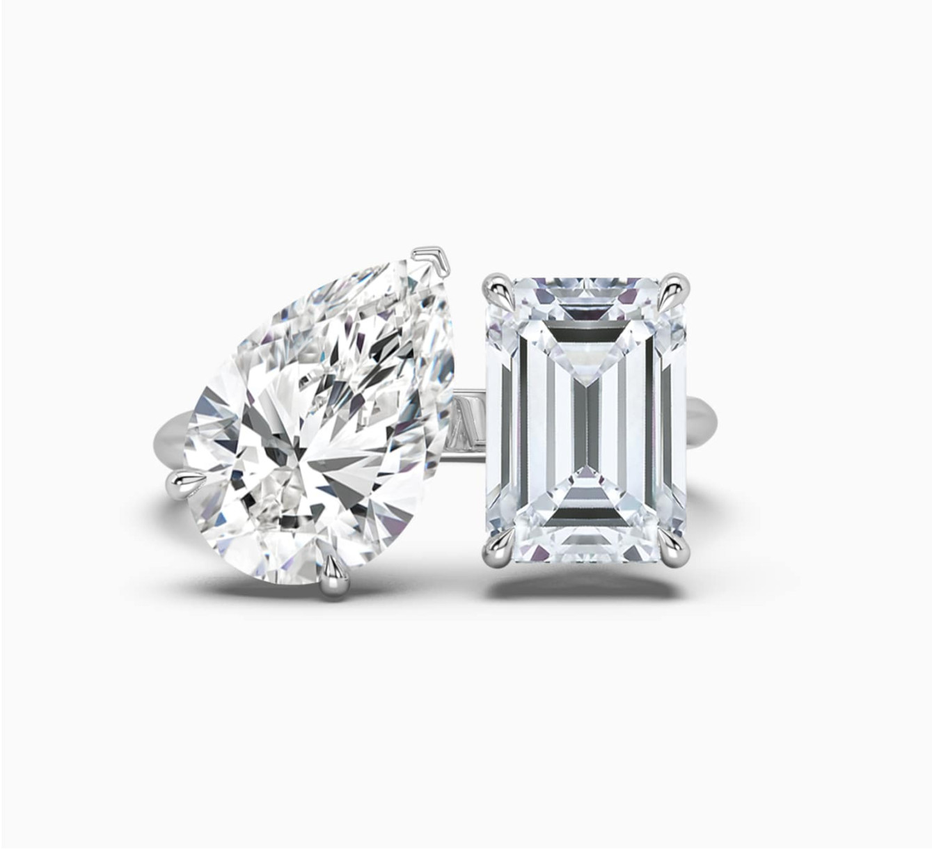 White gold ring with diamond pears <span>2285</span>