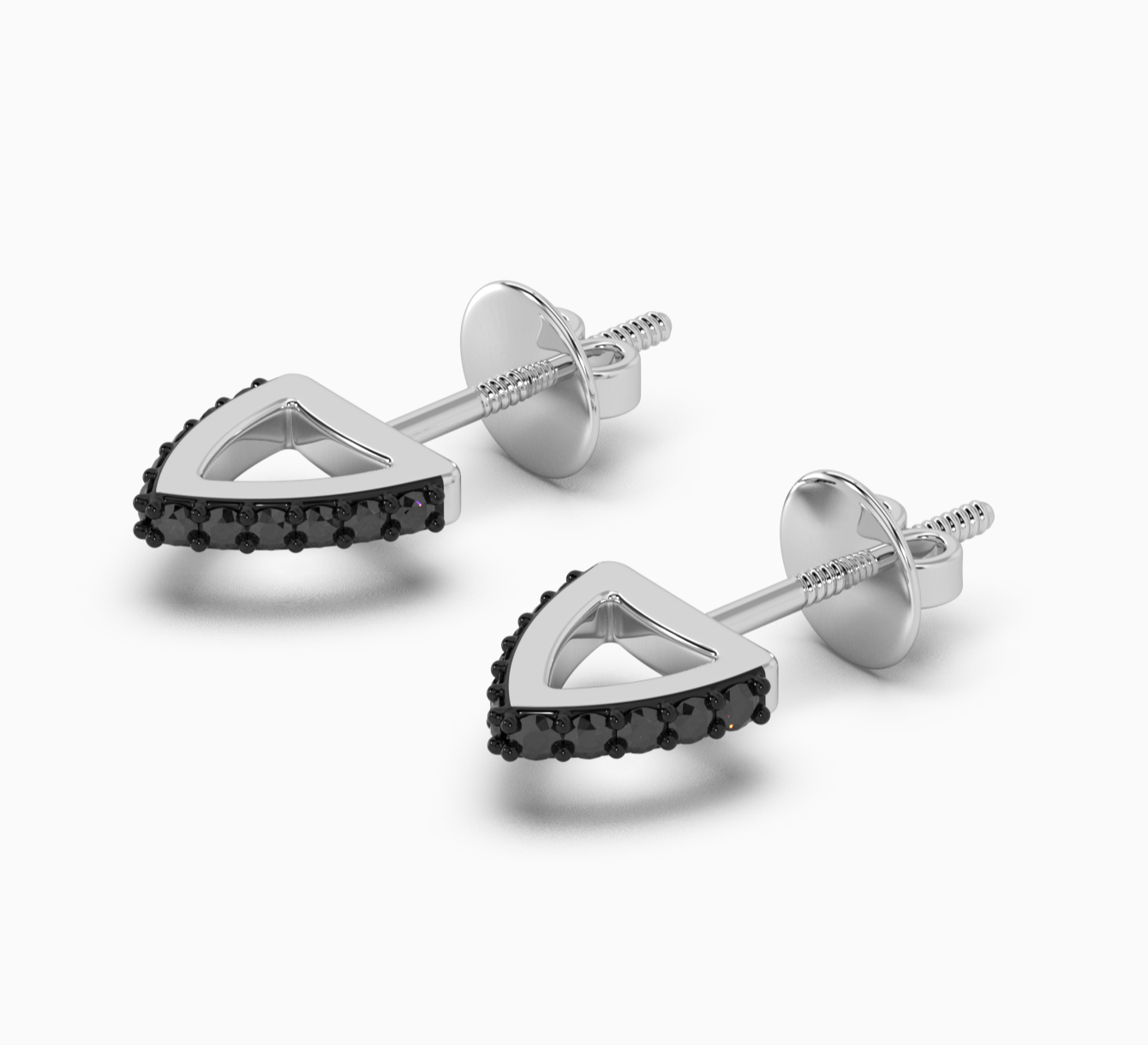 White gold earrings with diamonds purr <span>2274</span>