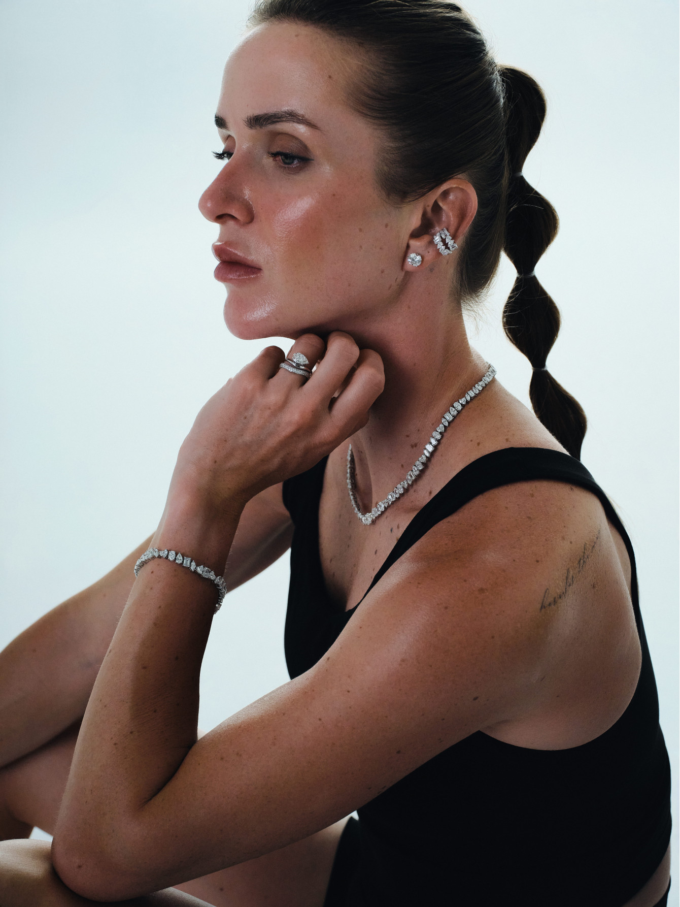 White gold earring with diamonds SOLO by Elina Svitolina <span>6003</span>