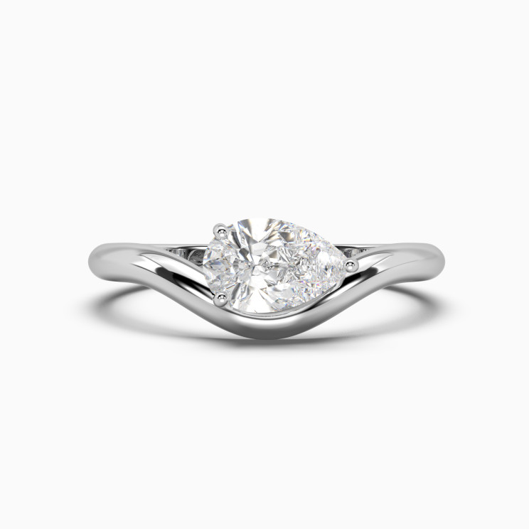 White gold ring with diamond SOLO by Elina Svitolina 6004