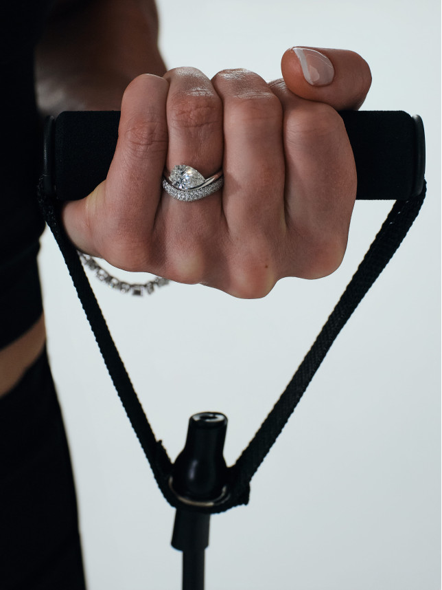 White gold ring with diamond SOLO by Elina Svitolina 6004