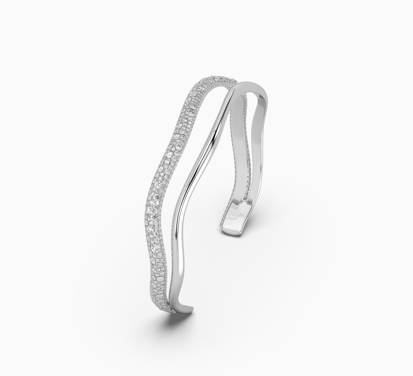 White gold bracelet with diamonds sun 2193W