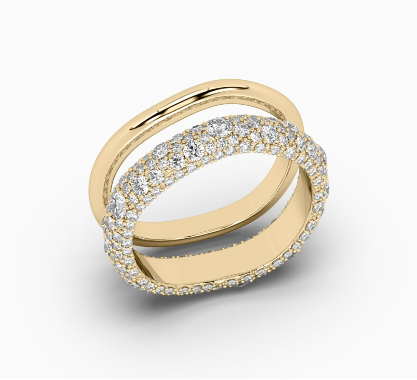Yellow gold rings with diamonds sun <span>2207</span>