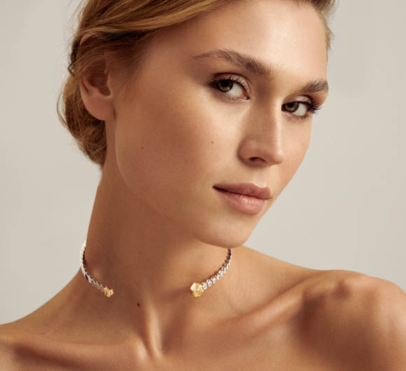 White gold necklace with diamonds Comb 2027Y