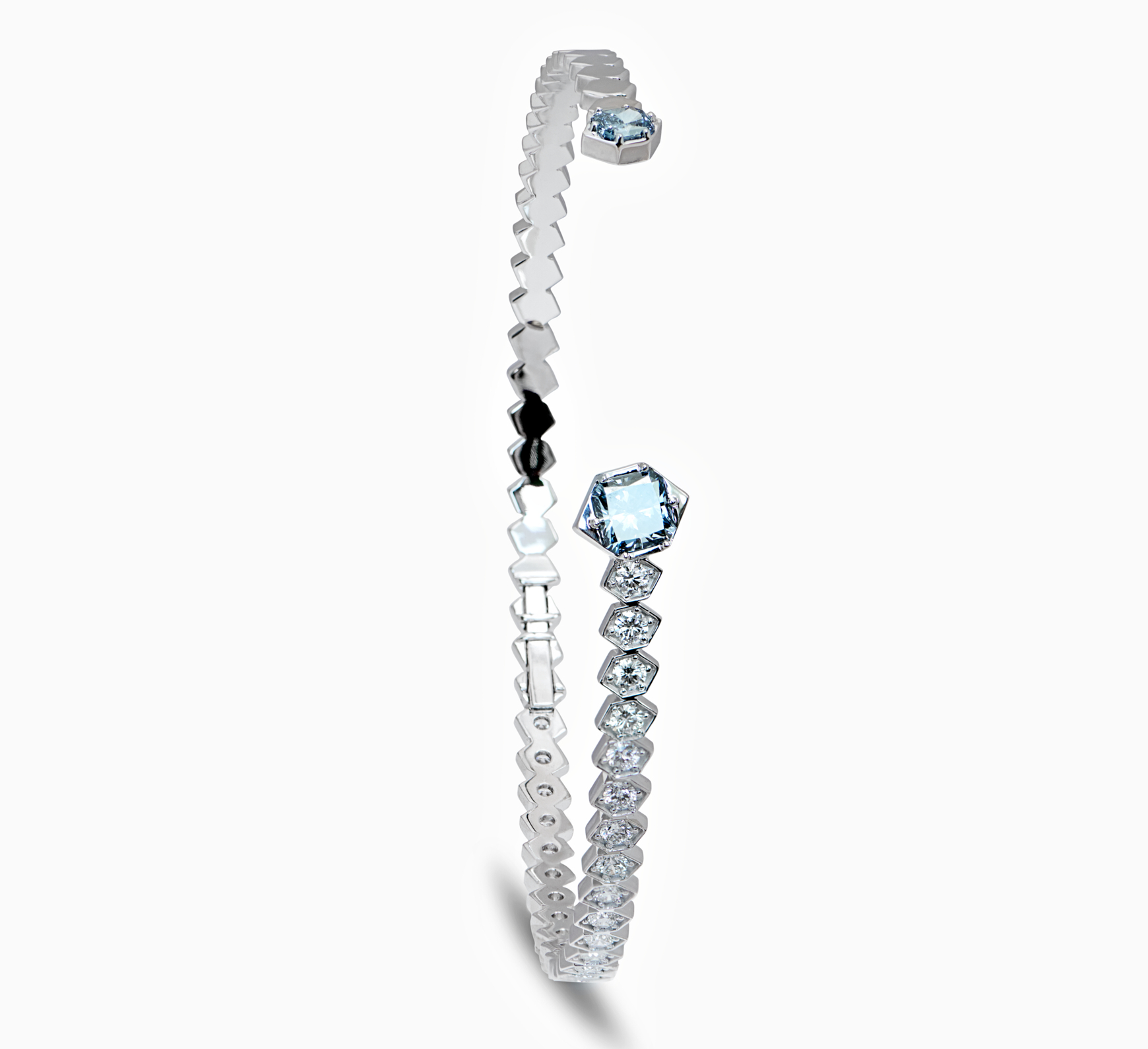 White gold necklace with diamonds Comb 2027B