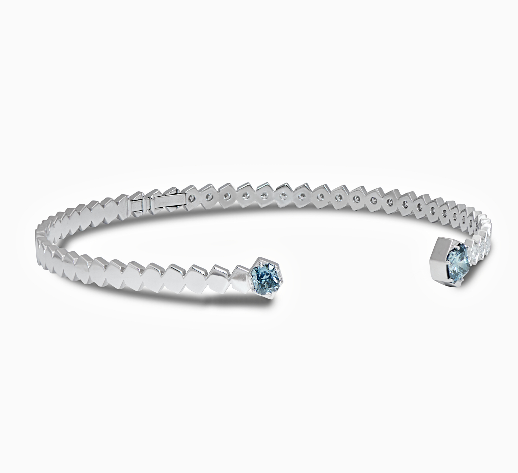 White gold necklace with diamonds Comb 2027B