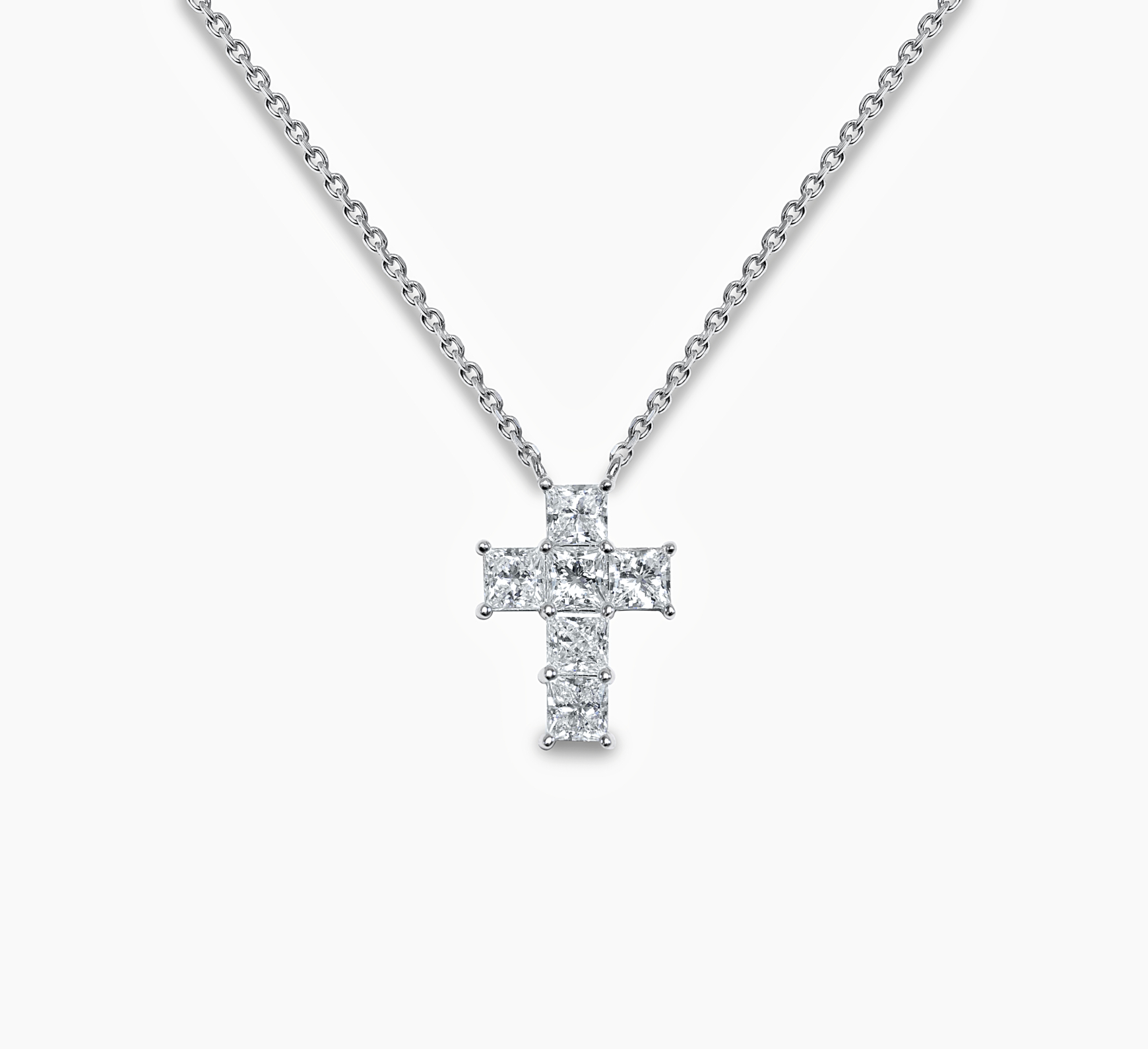 White gold pendant with diamonds saint 2044-<span>1</span>