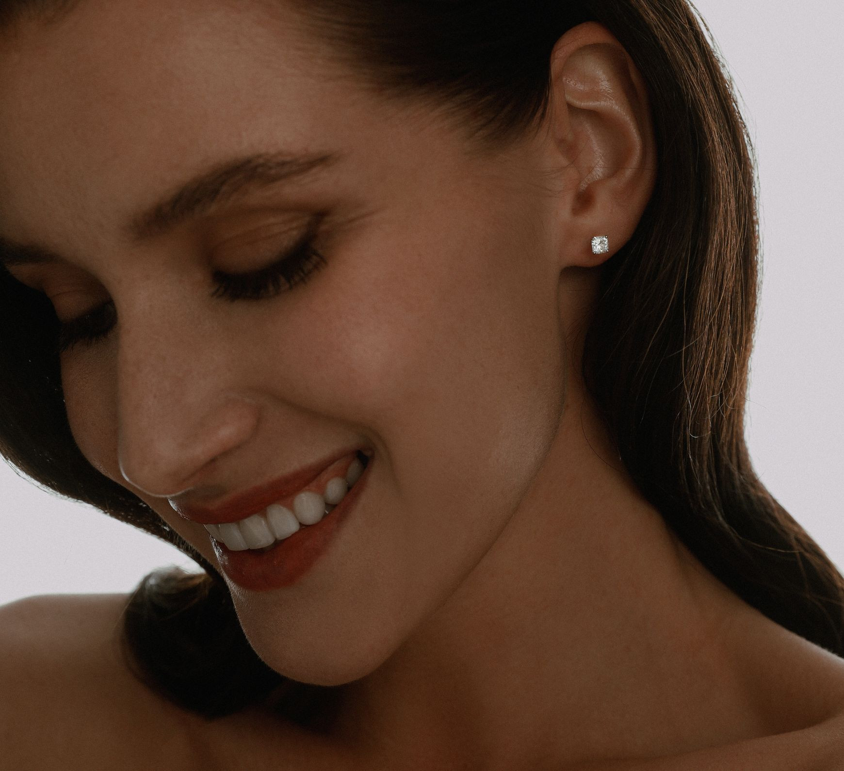  White gold earrings with diamonds mono 2053S