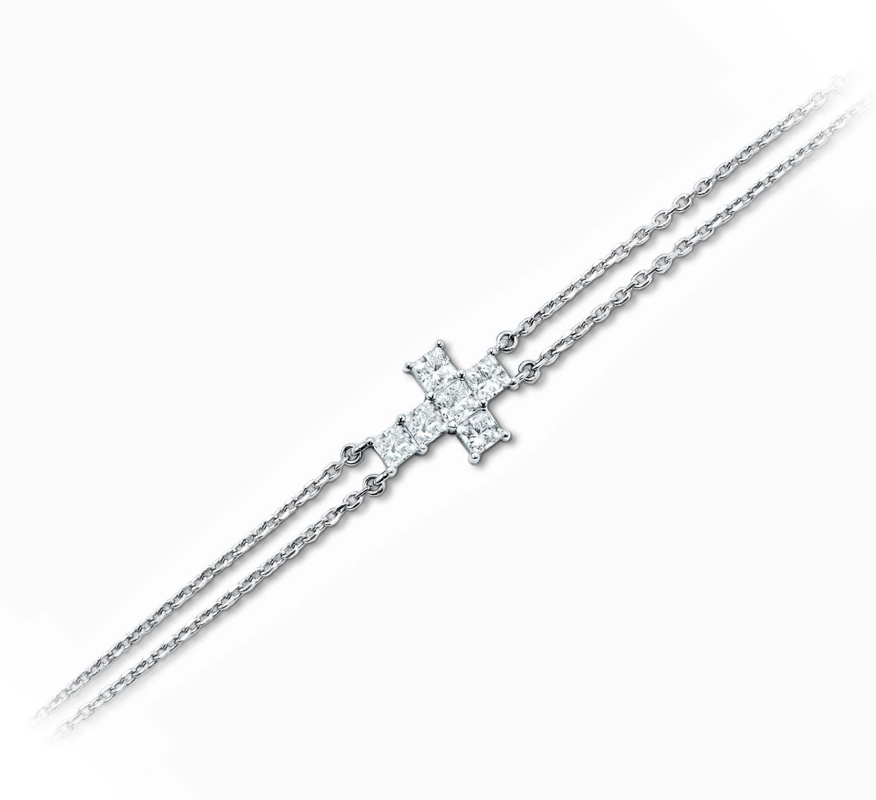 White gold bracelet with diamonds saint <span>2107</span>