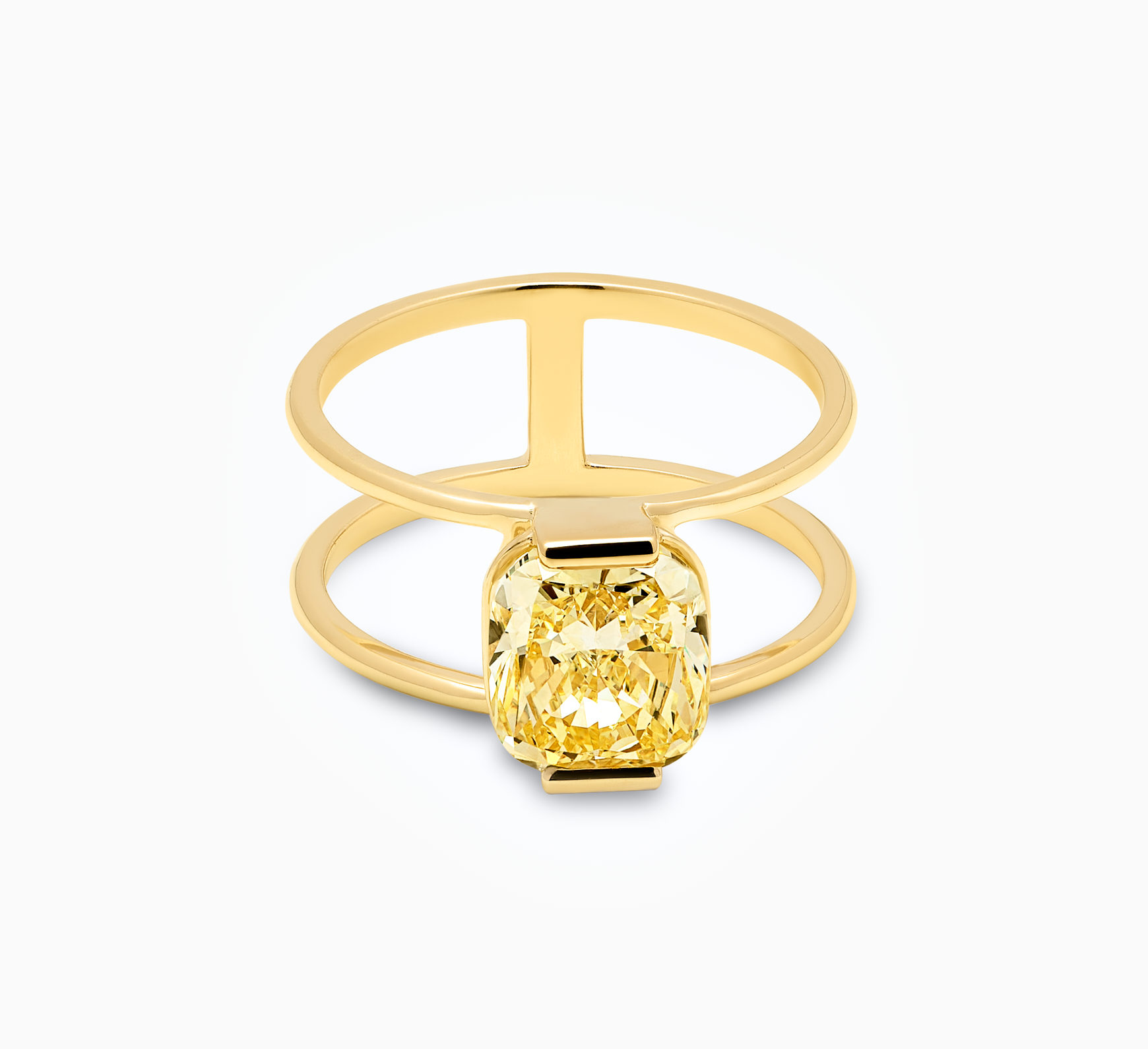 Yellow gold ring with diamond Posh <span>00237</span>