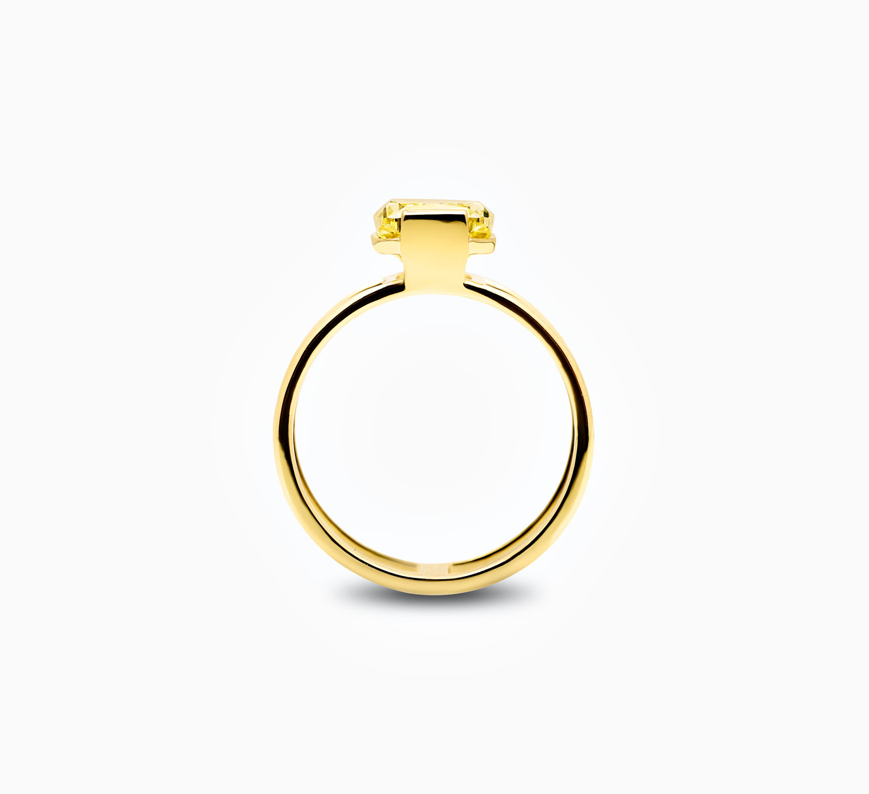 Yellow gold ring with diamond Posh <span>00237</span>