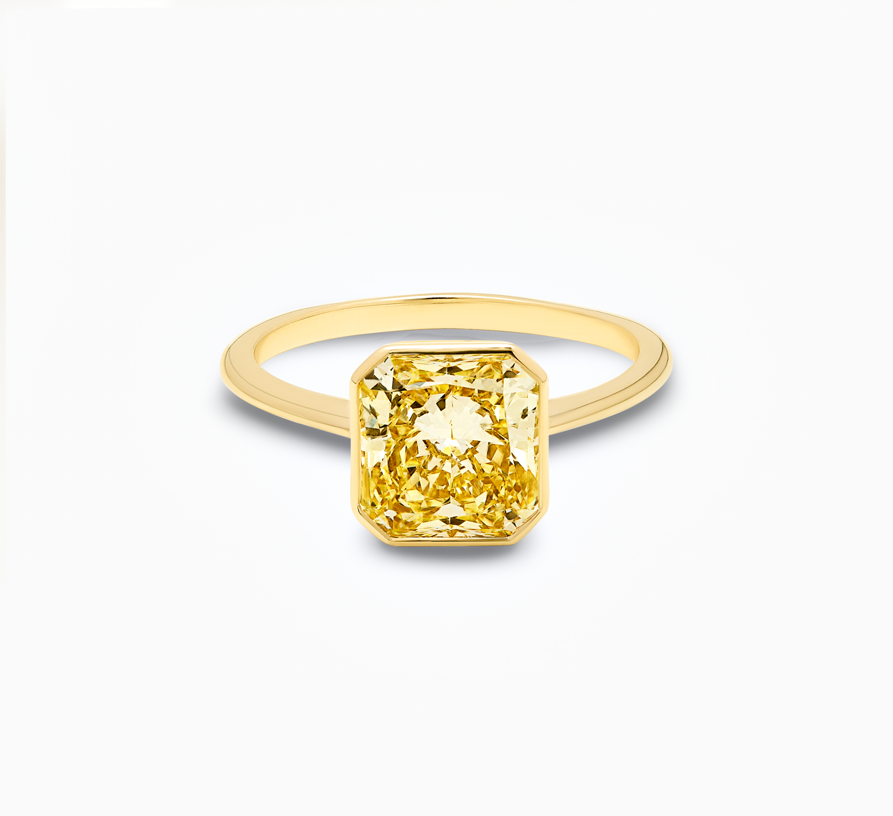 Yellow gold ring with diamond Posh <span>00238</span>