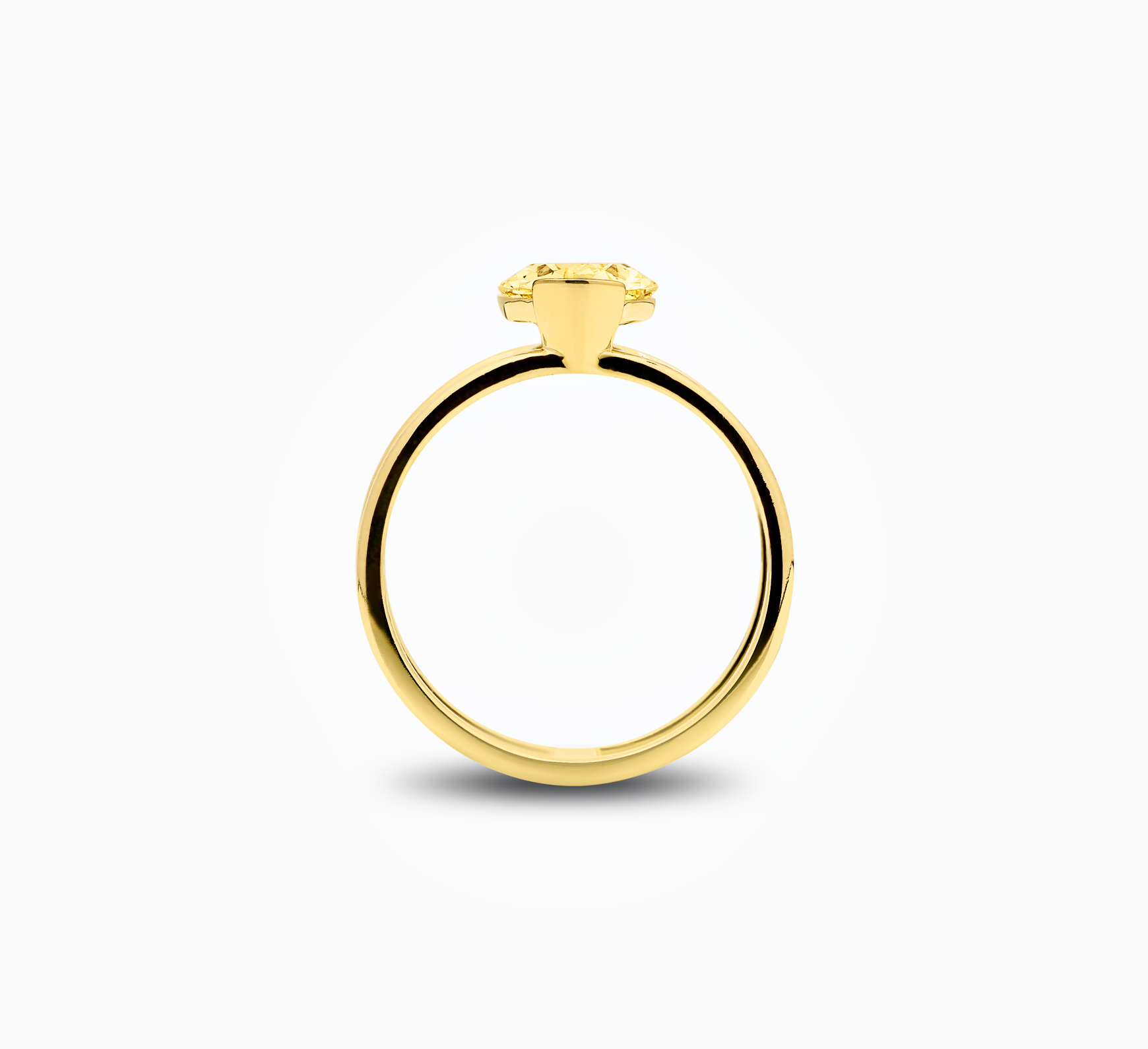 Yellow gold ring with diamond Posh <span>00239</span>