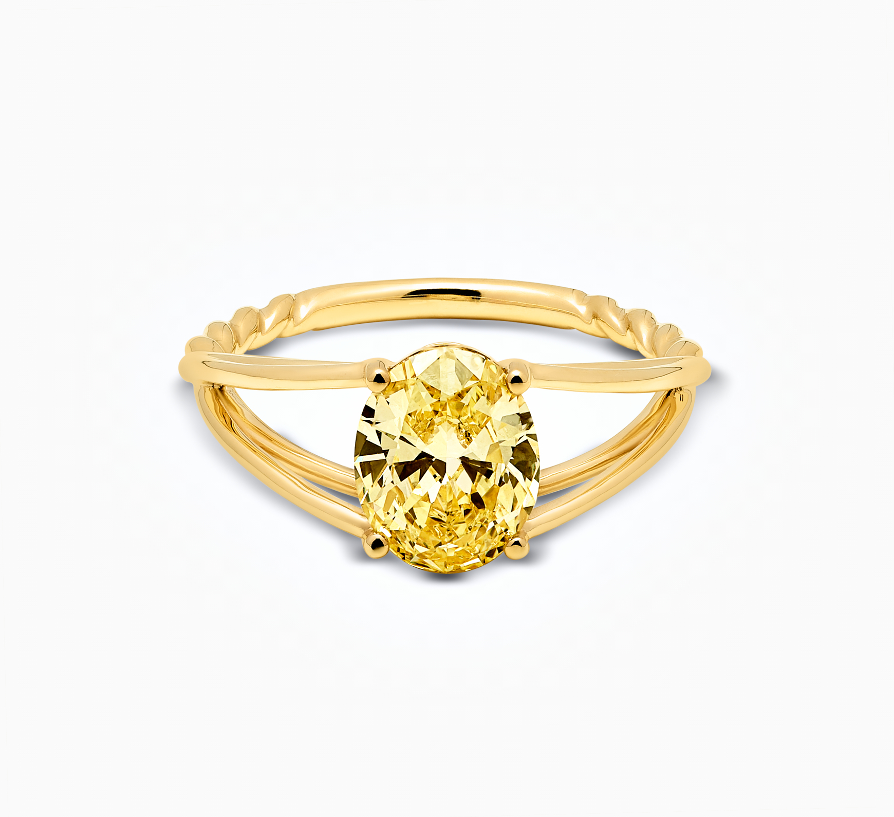 Yellow gold ring with diamond Posh <span>00240</span>