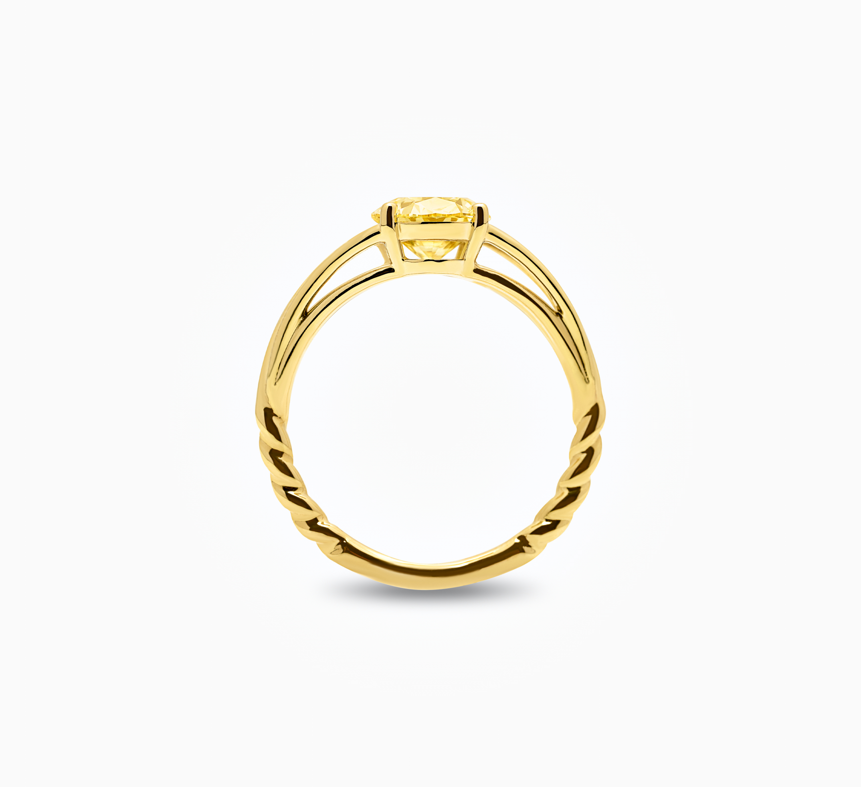 Yellow gold ring with diamond Posh <span>00240</span>