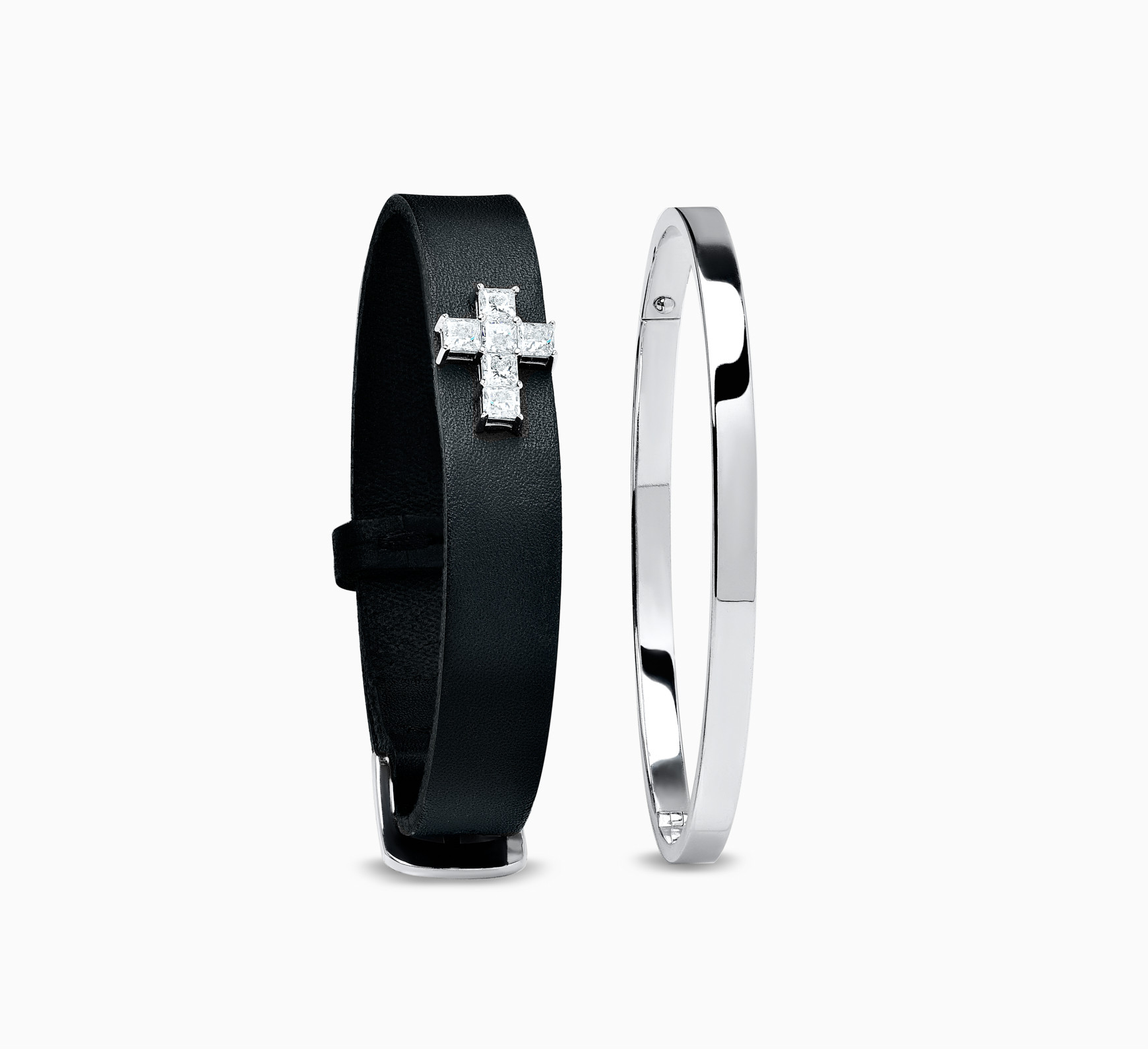 White gold set of bracelets with diamonds Saint <span>2071</span>