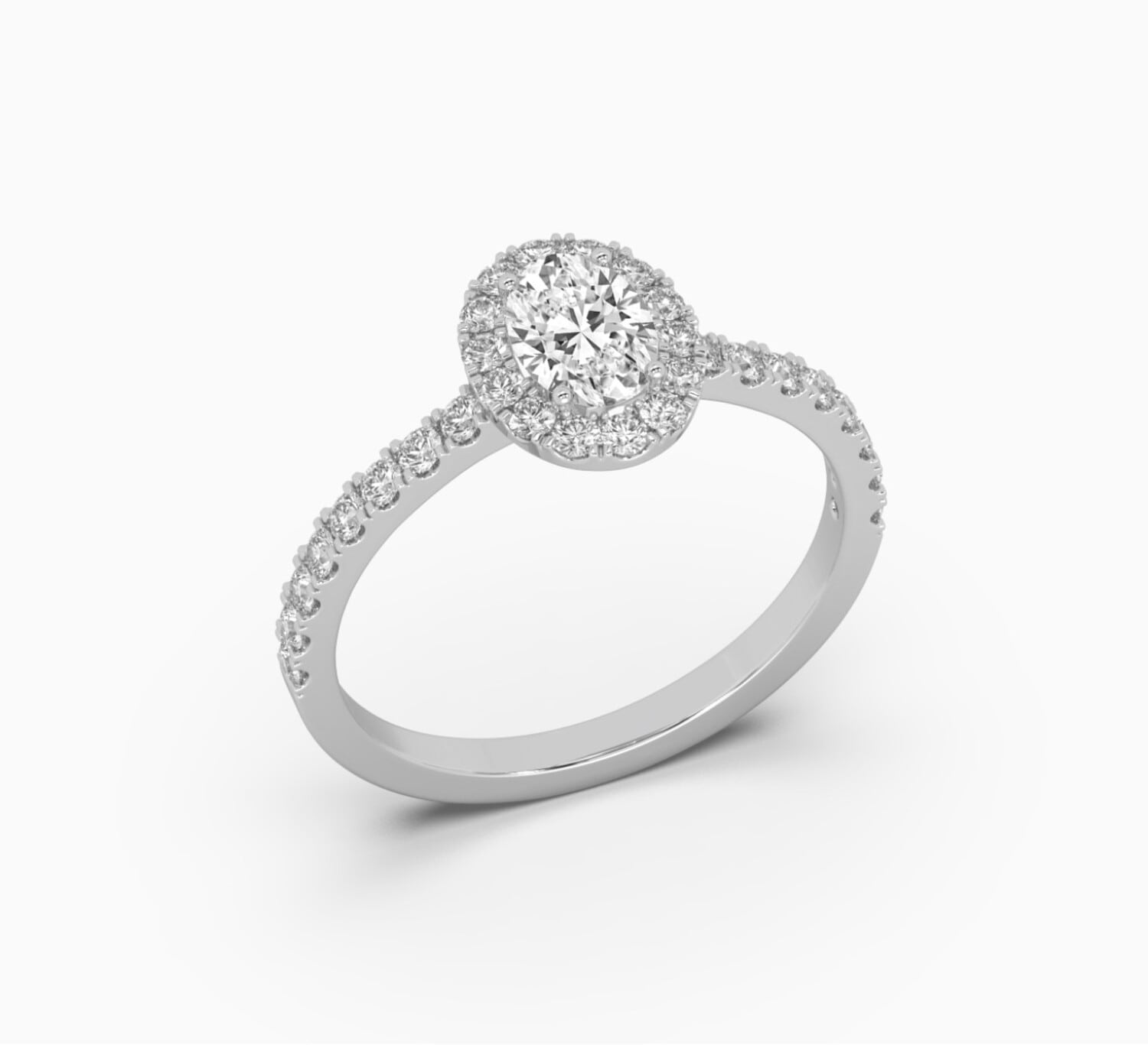 White gold ring with diamonds glow <span>1011</span>