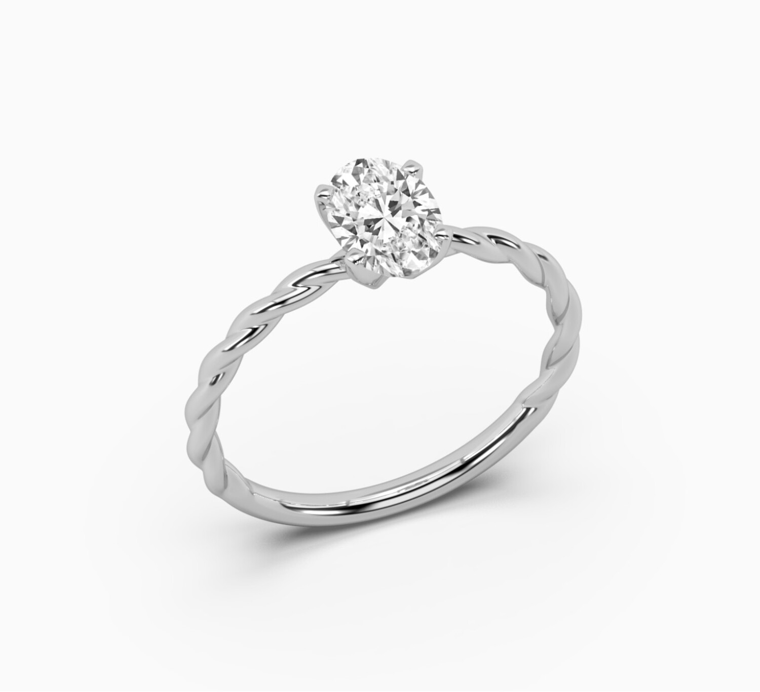 White gold ring with diamond mono <span>1009</span>