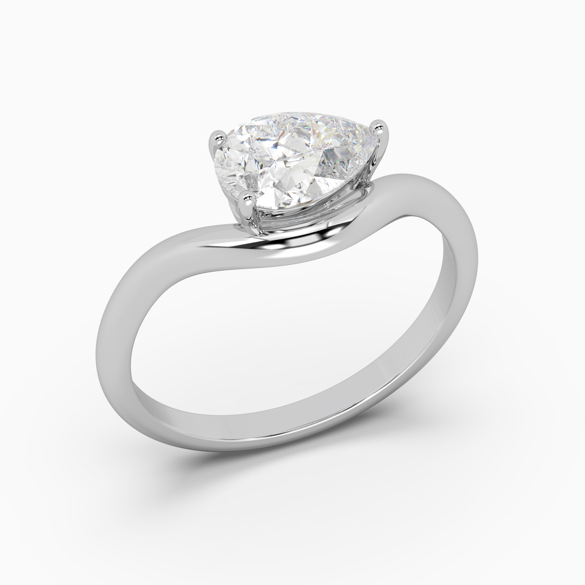 White gold ring with diamond SOLO by Elina Svitolina <span>6004</span>